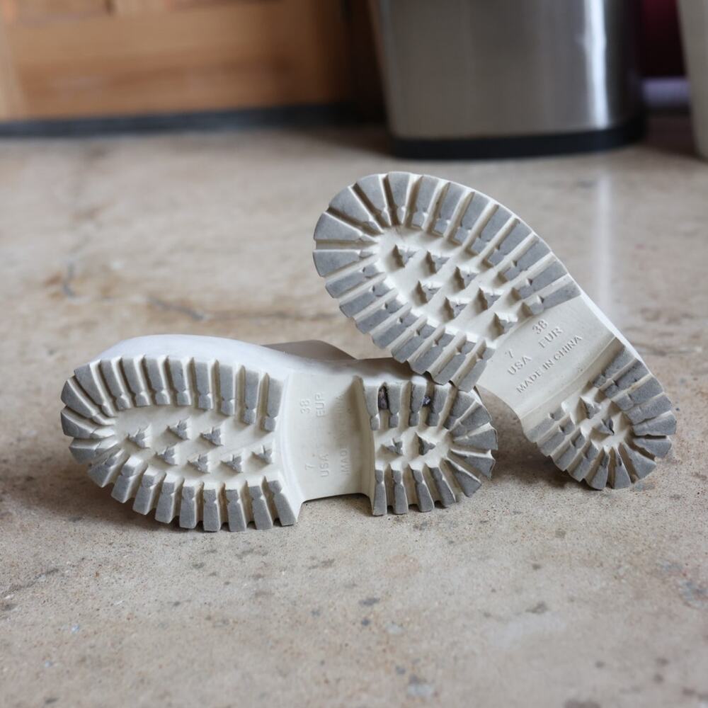 Bae Clog Slip On Platform Clog Jeffrey Campbell Womens Size 7 Cream White Fall - Picture 4 of 6